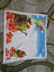Trendy Cartoon Print Handkerchief | Soft & Stylish