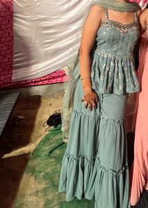 Combo Of Nyra Cut Suit And Sharara