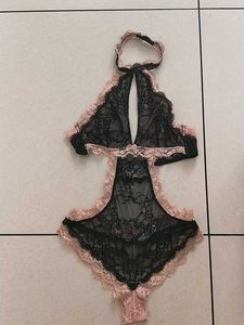 S Lace Teddy Lingerie(Adore Me)