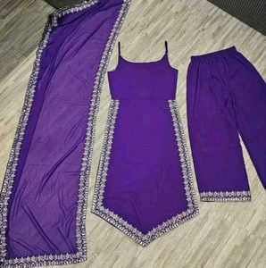 Elegant Purple Kurta Set