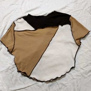 Color Block Crop Top