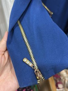 Blue Blazer with Zippers
