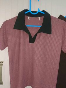 polo t shirt with brown cargo Outfit Set