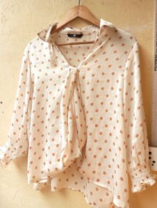 Polka Dot Wrap Up Knot Top (Women)