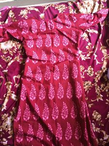 Red Printed Kurti