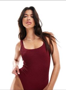 Red Fitted bodysuit