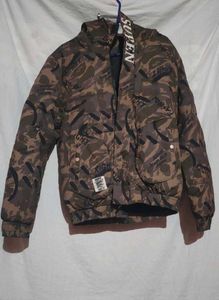 Camouflage Print Hooded Jacket