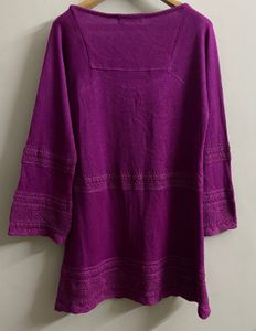 Stylish Purple Knit Top