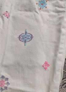Embroidered Light Wash Jeans