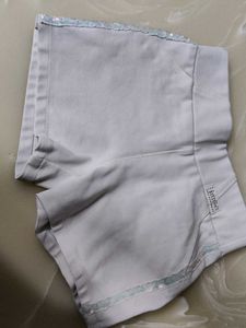 A beautiful white colour shorts for girls