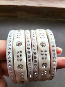 White Bangle Set