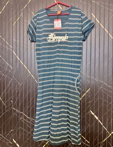 Striped T-Shirt Night Dress