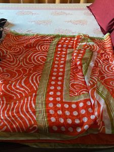 Orange Patterned Saree