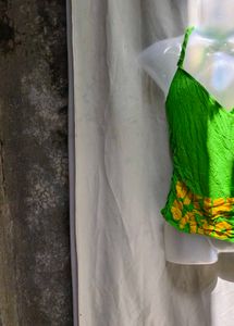 561210. Green Floral Halter Top