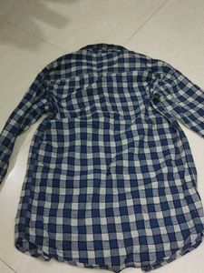 Navy Grey Checker Shirt(Woman)