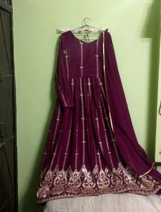 New/Unused All Over Embroidered Gown With Dupatta