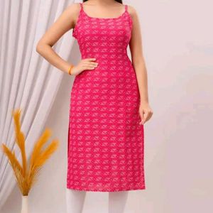 Pink Printed Kurta