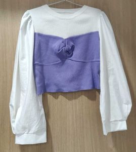 Slim Fit Crew Neck Crop Top Fancy