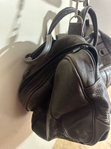 Leather Travel Duffel Bag