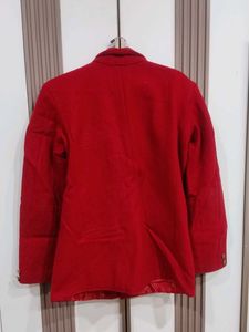 Red Casual Blazer