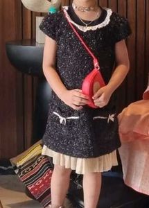 Shiny Partywear Black Dress