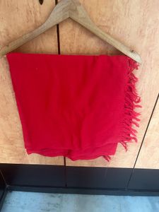 Red Shawl with Fringes