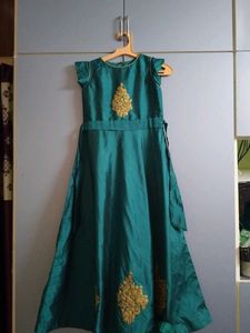 Elegant Green Girls Dress