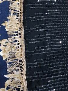 Black Golden Women Saree