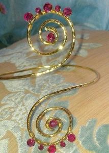 Hand Cuff Golden With Beads
