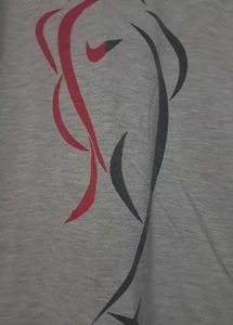 Men Cotton Grey T-shirt
