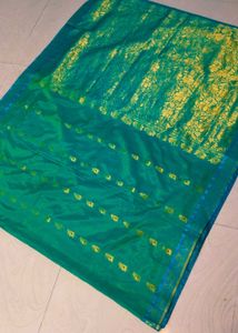 Beautiful Full Shining Pure Silk Saree