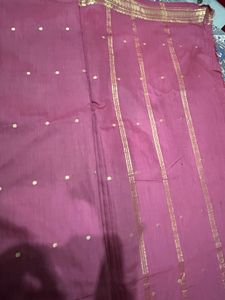 Magenta Silk Blend Saree