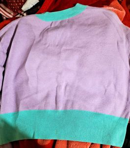 Cute winter korean Heart Print Pullover Sweater