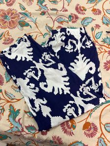 Elegant Blue &amp; White Kurta Set