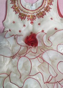 White Frock For 2 To 3 Yr Old Girl