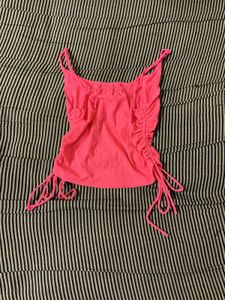 Hot Pink Ruched Tank Top