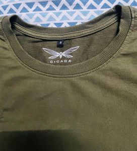 Olive Green Crew Neck Tee