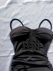 Black corset Mini Dress