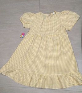 Cute Yellow checked Pinteresty Picnic MiniDress