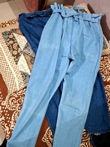 PINVE Girls Pack of 2 Blue Comfort High-Rise Stret