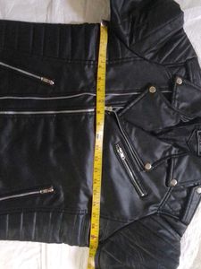 Zara Man Black Faux Leather Jacket