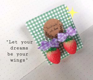 Strawberry Bow Earrings