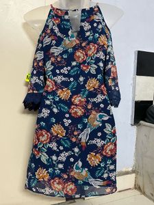 Pintrest Floral Cold Shoulder Dress