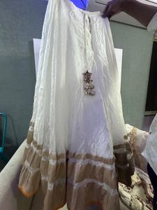 White Heavy Embroidery Lehanga Choli