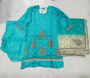 Very Beautiful Embroidered Suit With Salwar Dupata