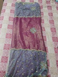 FANCY Purple Shimmer Saree