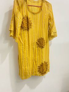 Yellow Embroidered Kurta Set