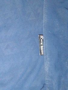 Zara Basic Navy Button-Down Shirt