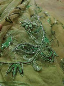 Embroidered Green Net Saree Expansive ✨🔥
