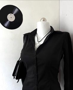 Black H&amp;M Y2k Fitted Shirt